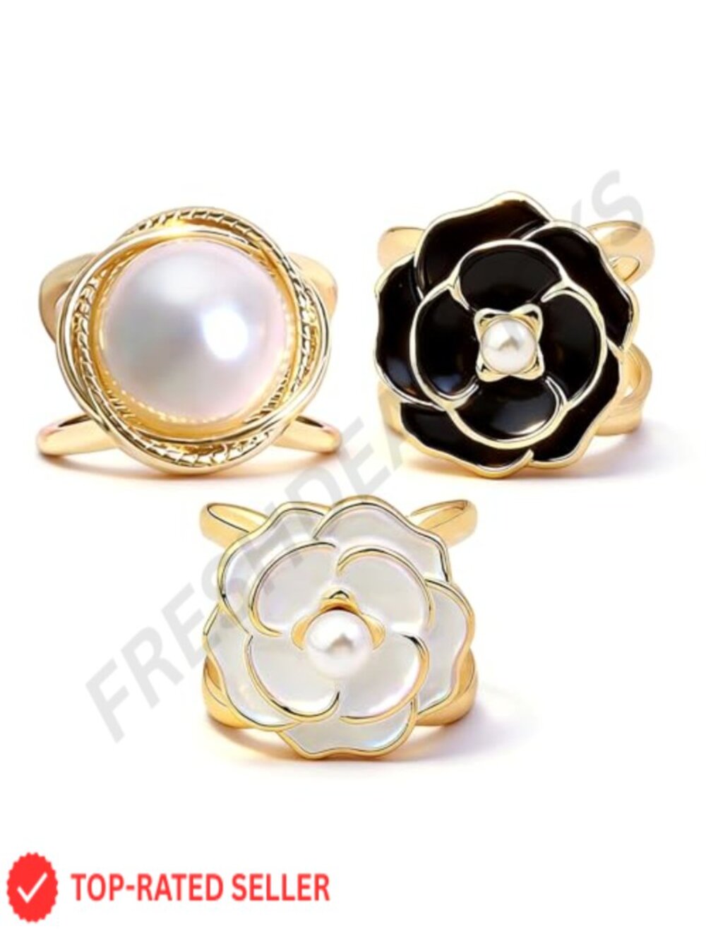 2 Pcs Scarf Ring Clips Metal Shirt Tightener Cinch Buckle for Scarf Shawl